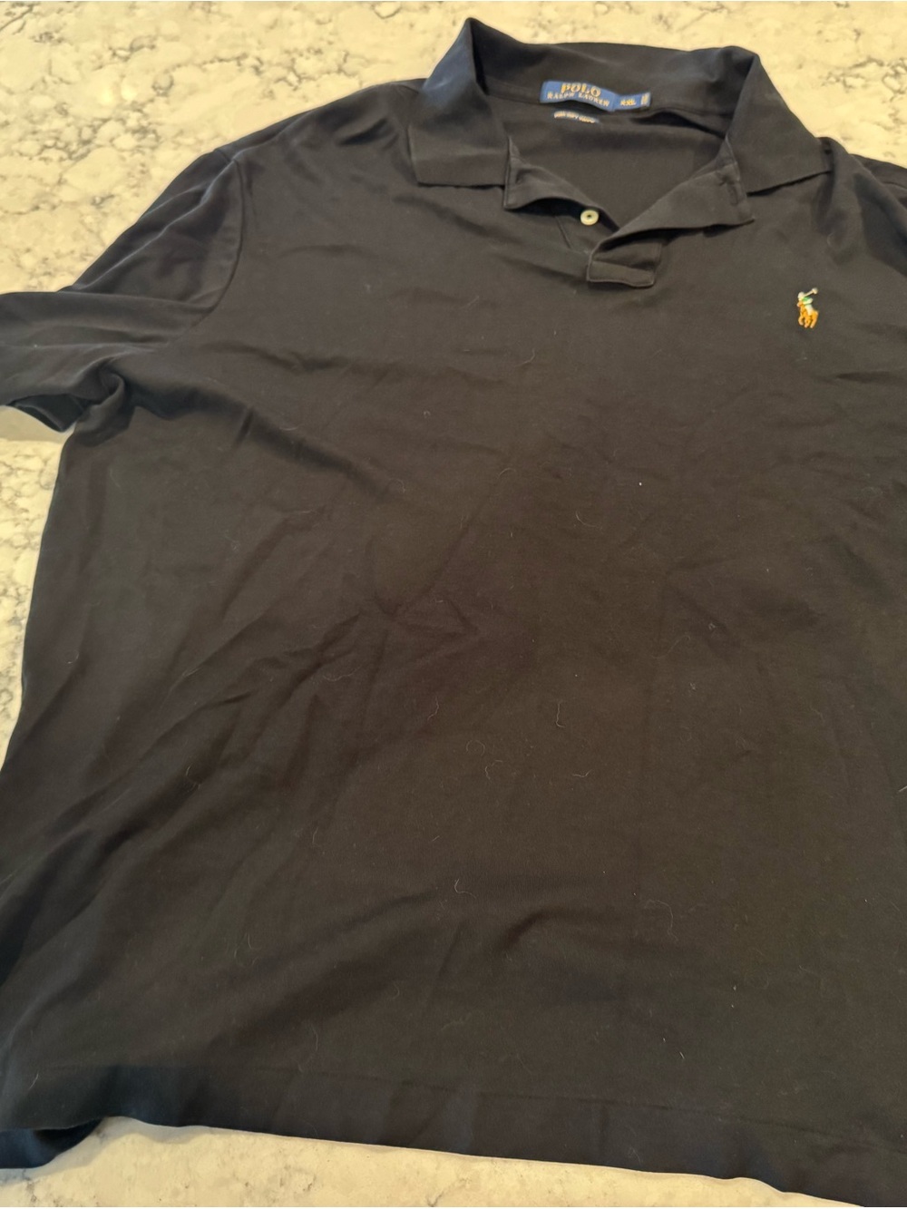 EUC Polo by Ralph Lauren Pima Soft touch Men's Black Classic Fit Polo Shirt